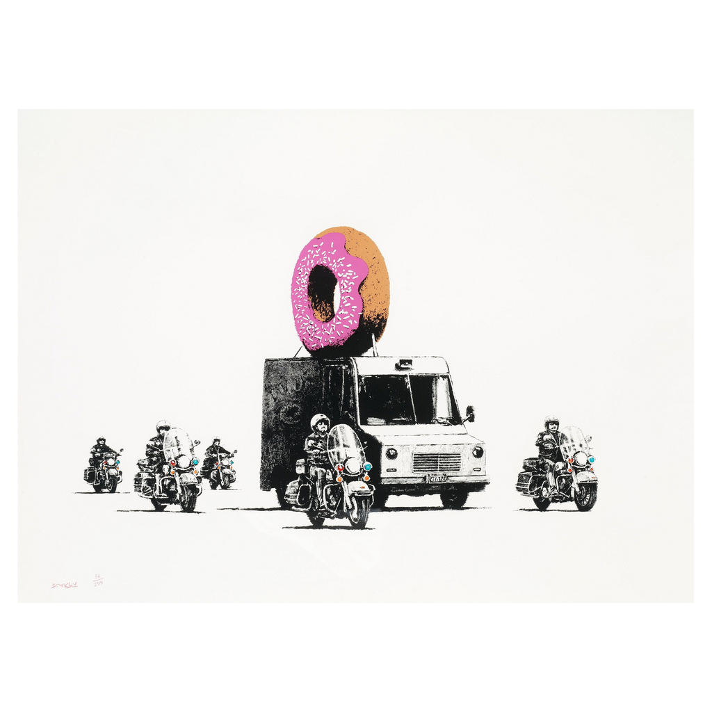 Donuts (Strawberry) (Signed) by Banksy (2009) | Contemporary Print
