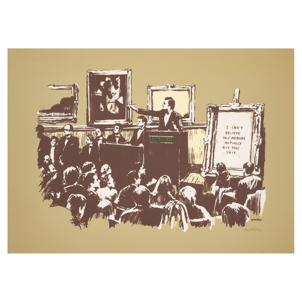 Morons Sepia (Signed) by Banksy (2007) | Contemporary Print