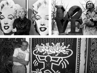 The Pop Art Movement bursts to life in a Maddox Gallery photo montage of Warhol, Lichtenstein, and Haring.
