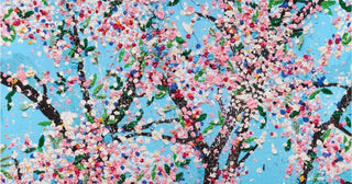 This limited edition fine art print by Damien Hirst, Politeness (2021), is a Laminated Giclée Print on Aluminium Composite Panel, depicting cherry blossoms against a blue sky