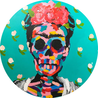 Bradley Theodore, Frida in Flowers, 2017 contemporary Painting by the Caribbean Artist.