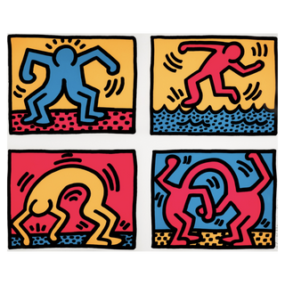Keith Haring, Pop Shop Quad II - Full Set, 1988 contemporary Print by the American Artist.