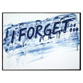 Mel Bochner, I Forget, 2014 contemporary Print by the American Artist.