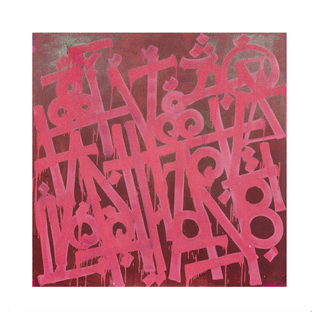 RETNA, Pink Joy, 2025 contemporary Print by the American Artist.