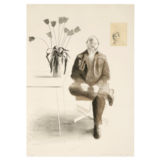Henry Seated with Tulips by David Hockney, 1976 – Prints artwork