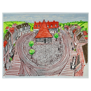 Beuvron-en-Auge Panorama by David Hockney, 2019 – Prints artwork