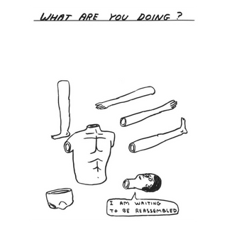 Untitled (what are you doing?) by David Shrigley, 2018 – Works on Paper artwork