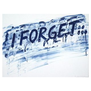 I Forget by Mel Bochner, 2014 – Prints artwork