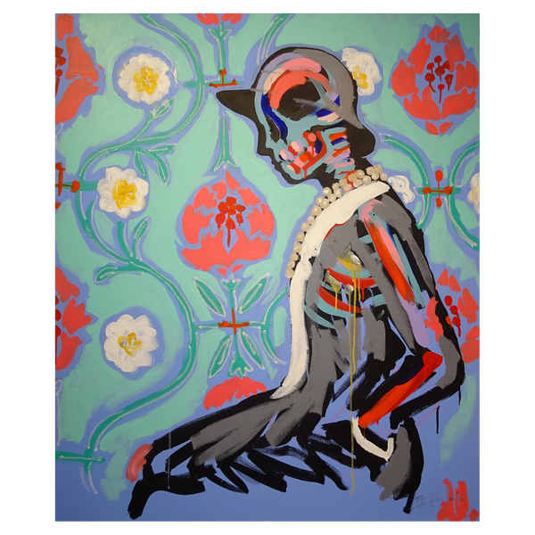 Coco in Flowers by Bradley Theodore (2016) | Contemporary Painting