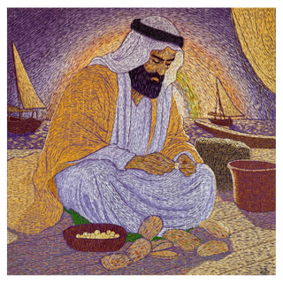 Pearl Ritual, Bahrain by Touils, 2025 – Painting artwork