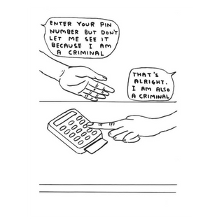 Untitled (Pin) by David Shrigley, 2018 – Works on Paper artwork