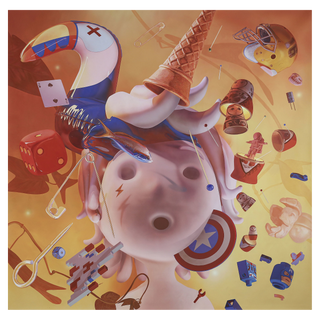 The Plan for the Theft Falls Apart at Dawn by Giovanni Motta, 2024 – Painting artwork