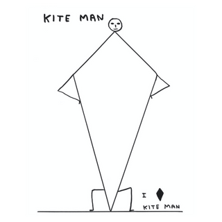Untitled (kite man) by David Shrigley, 2018 – Works on Paper artwork