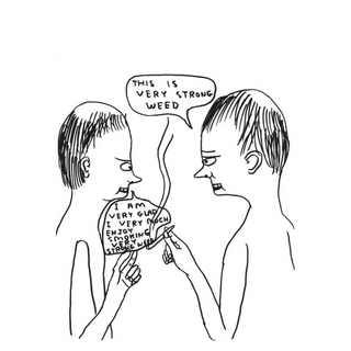 Untitled (this is very strong weed) by David Shrigley, 2018 – Works on Paper artwork