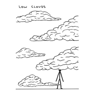 Untitled (low clouds) by David Shrigley, 2018 – Works on Paper artwork