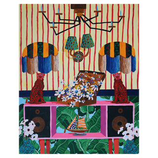 Two Red Cheetah Lamps by Cooper, 2025 – Painting artwork