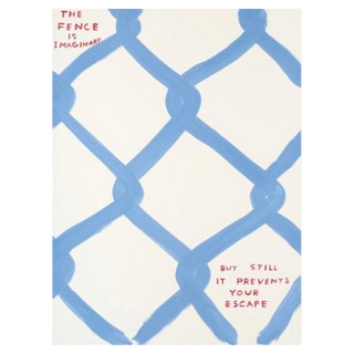 Untitled (The Fence is Imaginary) by David Shrigley, 2022 – Works on Paper artwork