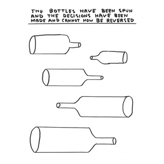 Untitled (The bottles have been spun) by David Shrigley, 2018 – Works on Paper artwork