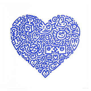 Pop Heart (Blue) by Mr. Doodle, 2021 – Prints artwork