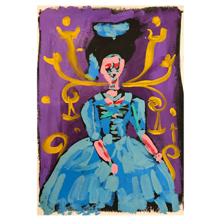 Marie Antoinette Purple by Bradley Theodore, 2017 – Works on Paper artwork