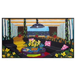 Conversation Pit with Cheetah Print on Couch by Cooper, 2024 – Painting artwork