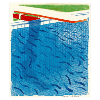Pool Made with Paper and Blue Ink by David Hockney, 1980 – Prints artwork