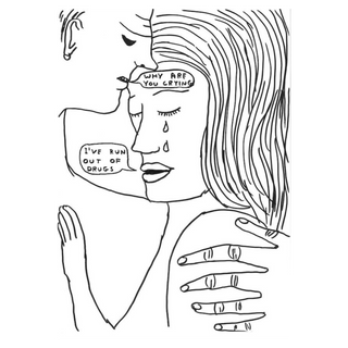 Untitled (Why are you crying) by David Shrigley, 2018 – Works on Paper artwork