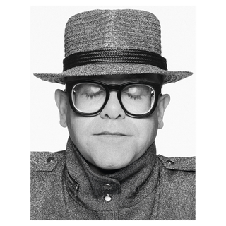 Elton John with his eyes closed by Terry O'Neill, Mid 1990s – Photography artwork