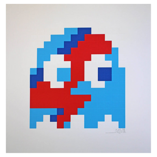 Aladdin Sane Inky (Blue) by Invader, 2014 – Prints artwork