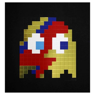 Aladdin Sane (Gold) by Invader, 2014 – Prints artwork