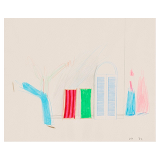 Poolside by David Hockney, 1974 – Works on Paper artwork