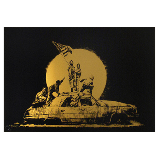 Gold Flag (Signed) by Banksy, 2008 – Prints artwork