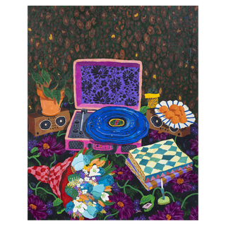 Still Life with Teal Roses by Cooper, 2025 – Painting artwork