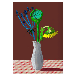 19th March 2021, Sunflower with Exotic Flower by David Hockney – Prints artwork