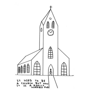 Untitled (Church) by David Shrigley, 2018 – Works on Paper artwork