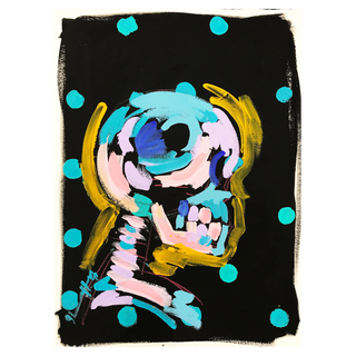 Light Blue Skull by Bradley Theodore, 2017 – Works on Paper artwork