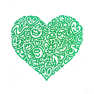 Pop Heart (Green) by Mr. Doodle, 2021 – Prints artwork