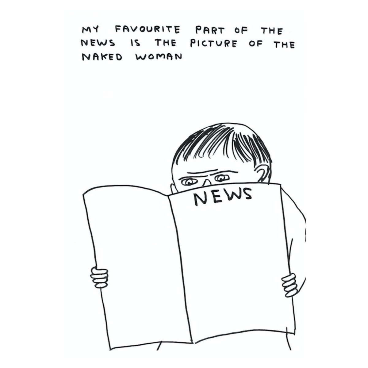Untitled (news) by David Shrigley (2018) | Contemporary Works on