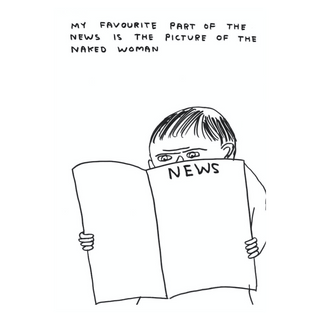 Untitled (news) by David Shrigley, 2018 – Works on Paper artwork