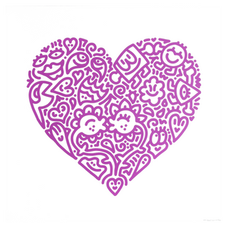 Pop Heart (Purple) by Mr. Doodle, 2021 – Prints artwork