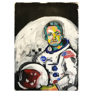 Neil Armstrong Commission by Bradley Theodore, 2016 – Works on Paper artwork