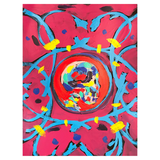 Skull Profile Red by Bradley Theodore, 2016 – Works on Paper artwork