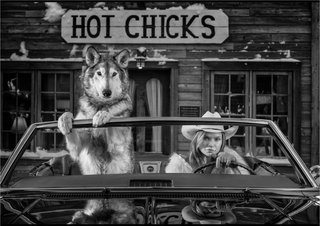David Yarrow, Hot Chicks, 2022 contemporary Print by the British Artist.