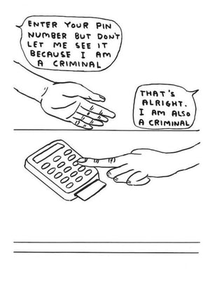David Shrigley, Untitled (Pin), 2018 contemporary Works on Paper by the British Artist.