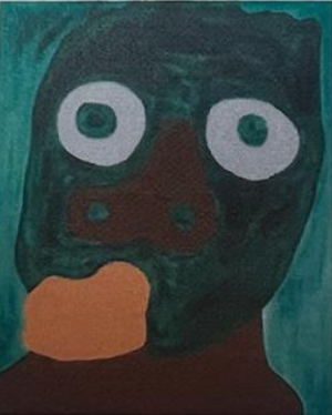Isshaq Ismail, Ayi, 2021 contemporary Painting by the Ghanaian Artist.