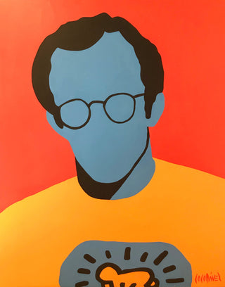 Coco Dávez, Keith Haring, 2019 contemporary Painting by the Spanish Artist.