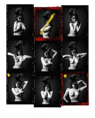 Andy Gotts, Dita Von Teese Contact Sheet, 2009 contemporary Print by the British Artist.