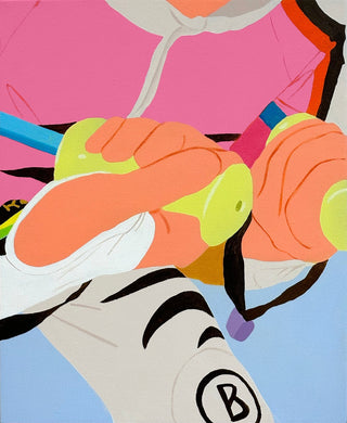 Moritz Moll, Racing, 2024 contemporary Painting by the German Artist.
