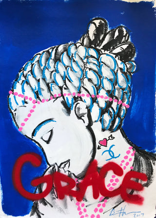 Bradley Theodore, Grace, 2019 contemporary Works on Paper by the Caribbean Artist.