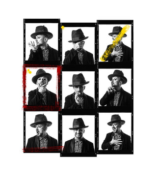 Andy Gotts, Boy George Contact Sheet, 2016 contemporary Print by the British Artist.